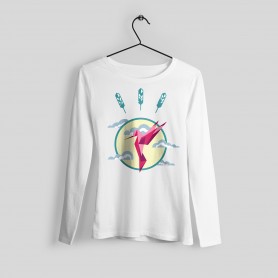 Hummingbird printed sweater Brown bear printed sweater